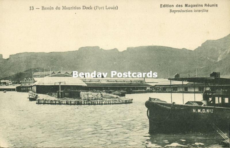 mauritius, PORT LOUIS, Bassin du Mauritius Dock (1910s)