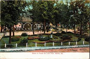 Garden Scene in Ponce de Leon Park, Atlanta GA c1909 Vintage Postcard P04 