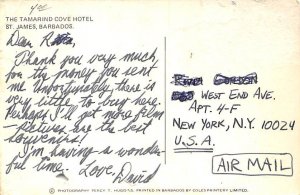 The Tamarind Cove Hotel St. James Barbados West Indies Postcard