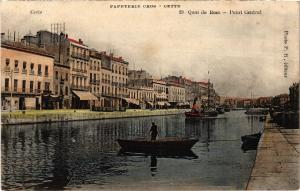 CPA Papeterie Cros - CETTE - Quai de Bosc - Point Central (511162)