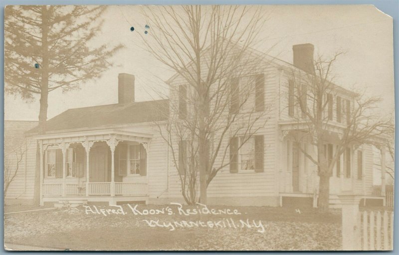 WYNANTSKILL NY ALFRED KOON'S RESIDENCE 1911 ANTIQUE REAL PHOTO POSTCARD RPPC