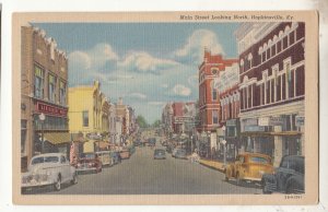 P3300 JL postcard 1952 old cars montgomery wards etc main st. hopkinsville ky