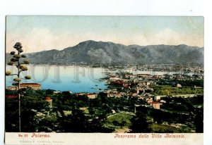 496985 Italy Palermo Panorama Villa Belmonte Vintage postcard