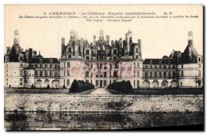 Old Postcard Chambord Castle North Facade