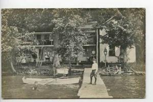 Sturgis MI Millers Hotel Boys Swimming RPPC Postcard