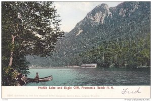 Boat, Profile Lake and Eagle Cliff, Franconia Notch, New Hampshire, PU-1905