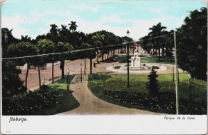 Cuba Havana Parque de la India Havana Vintage Postcard C074