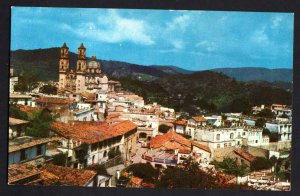 Mexico TAXCO GRO A Panoramic View Santa Prisca Cathedral on Background - Chrome