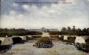 Sunken Garden And Conservatory - MIlwaukee, Wisconsin WI Postcard