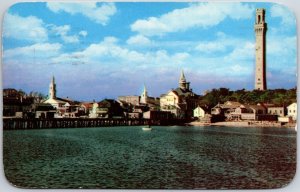 1954 Provincetown Cape Cod Massachusetts MA Waterfront View Posted Postcard