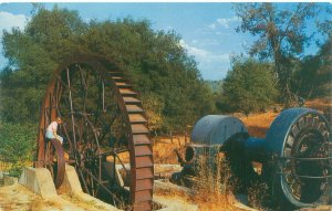 Mother Lode Country California Angeles Camp Pelton Wheel 1959 Chrome Postcard