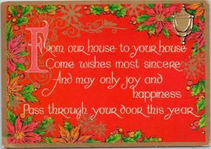 Christmas Postcard Greeting - From our house to your house