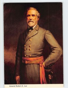 Postcard General Robert E. Lee By Theodore Pine, Lee Chapel, Lexington, Virginia