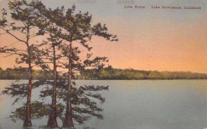 Lake Providence Louisiana Lake Scene, Hand Colored Vintage Postcard U12204