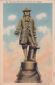 Pennsylvania Philadelphia William Penn Statue On City Hall Tower