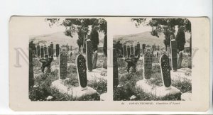 439719 Turkey Constantinople Eyoub cemetery 1905 year STEREO PHOTO