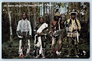 Canada Postcard An Indian Study (Full Dress) Western Canada Native Indian c1910