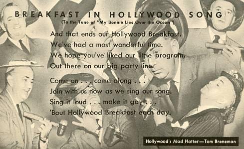 Breakfast in Hollywood Song, Tom Breneman, Hollywood's Mad Hatter