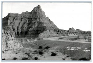 1959 Near Cedar Pass Badlands Spearfish South Dakota SD RPPC Photo Postcard 