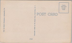 Linen~St Vincent Hospital Along Riverside~Jackson Florida~~Vintage Postcard