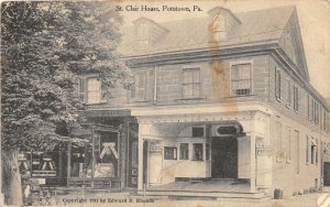 J3/ Pottstown Pennsylvania Postcard c1910 St Clair House Store 238