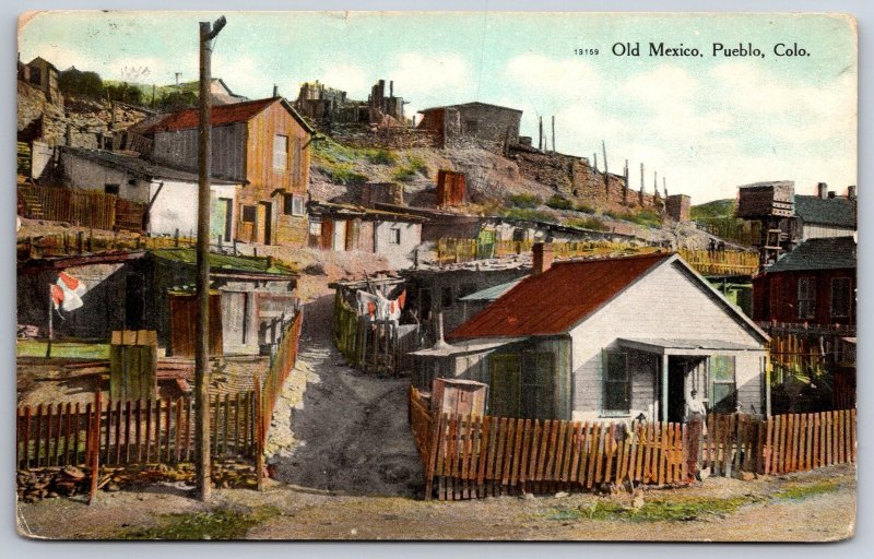 Pueblo CO~Old Mexico Homes~Laundry Lines~Front Yard Chickens~Picket Fence~1909