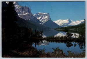 Upper St Mary Lake, Glacier National Park, Montana, 1989 Chrome Postcard