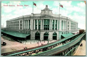 South Station Boston Massachusetts MA 1909 DB Postcard G2