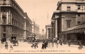 England London The General Post Office Street and St-Martin's le Grand