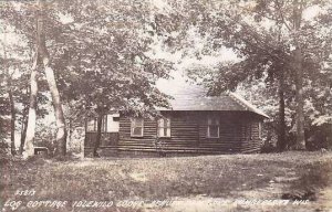 Wisconsin Cumberland Log Cottage Idlewild Lodge Beaver Dam Lake 1940 Real Pho...