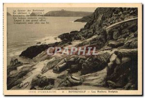 Postcard Old Rotheneuf The Rocks Sculptes