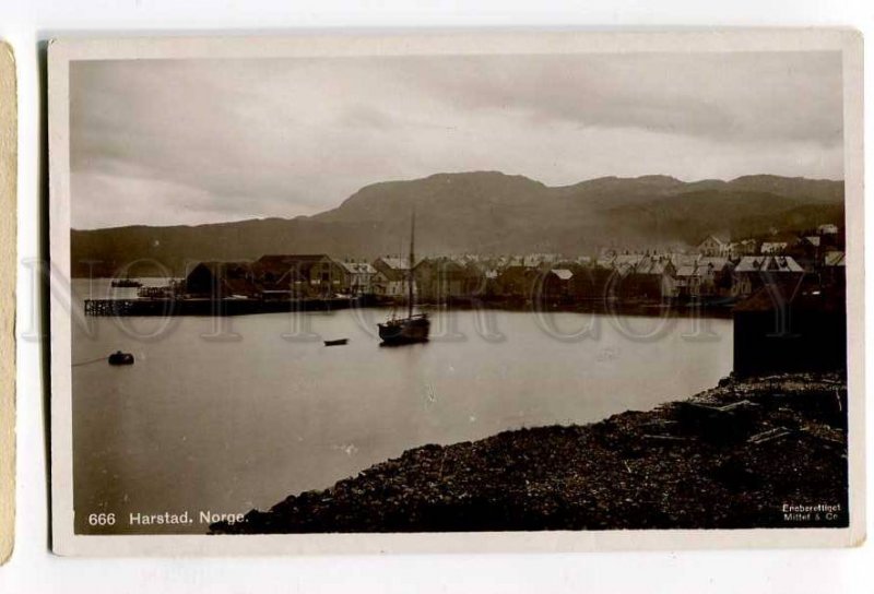 3053341 NORWAY Harstad view Vintage real photo PC