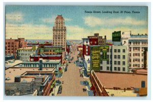 1941 Texas Street Looking East El Paso TX Chatham New Jersey NJ Postcard 