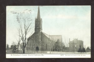 CHILLICOTHE MISSOURI ST. COLUMBIAN'S CATHOLIC CHURCH VINTAGE POSTCARD MO.