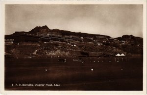 PC STEAMER POINT ADEN BARRACKS REAL PHOTO YEMEN (a31971)