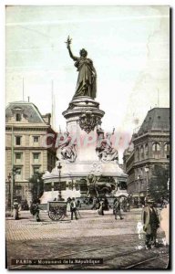 Old Postcard Paris Monument Leo Republic