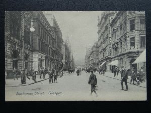 Scotland GLASGOW Buchanan Street & STURROCK HAIR DRESSING SALOON c1910 Postcard