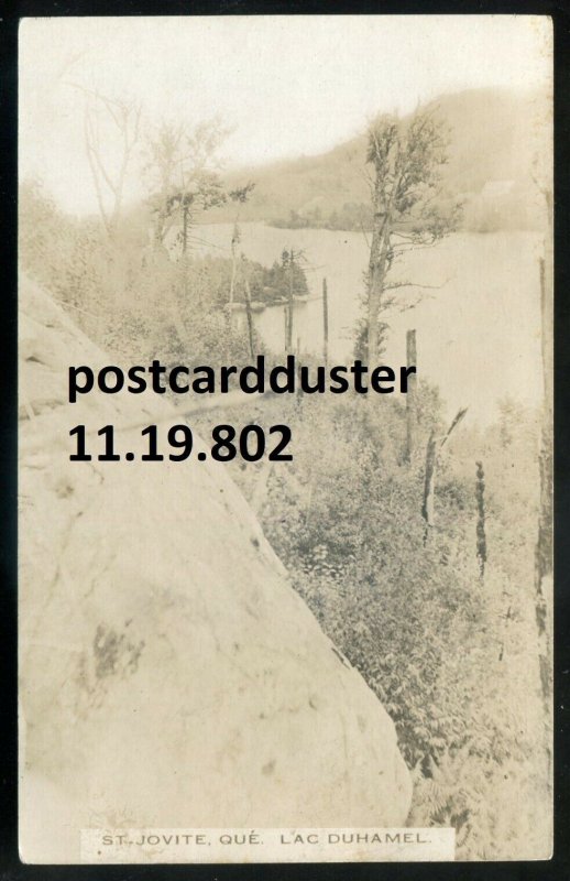 h2630 - ST. JOVITE Quebec 1920s Lac Duhamel. Real Photo Postcard