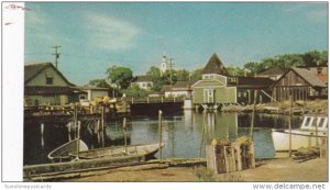 Maine Kennebunkport Harbor View With Congregational Church In Background