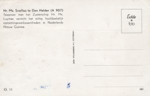 Hr Ms Snellius Den Helder Vintage RPPC 09.84