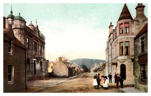 Postcard UK Scotland Moray Rothes - New Street