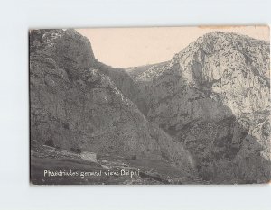 Postcard Phaedriades general view, Delphi, Greece