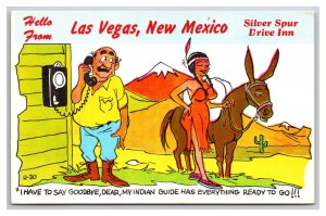 Comic Greeting Silver Spur Drive Inn Las Vegas NM UNP Chrome Postcard Y16