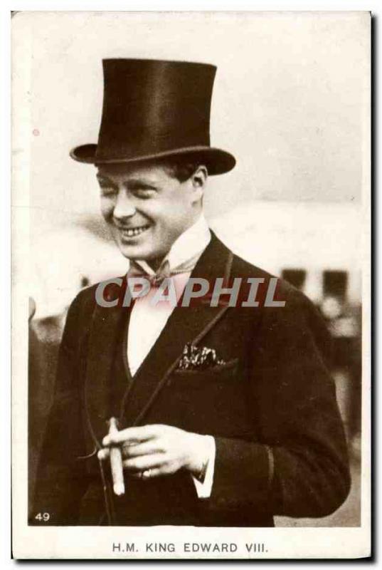 Old Postcard HM King Edward VIII Tobacco Cigar