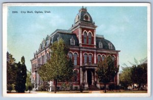 1920's OGDEN UTAH CITY HALL BULDING SEE AMERICA FIRST ANTIQUE POSTCARD