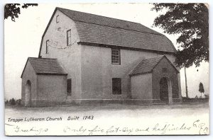 1905 Trappe Lutheran Church Pennsylvania PA Religious Building Posted Postcard