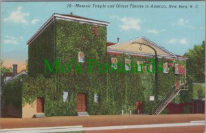 America Postcard - Masonic Temple, New Bern, North Carolina RS32624