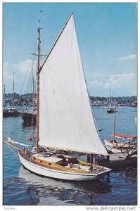 Sail Boat, Harbour Scene, Greetings From La Malbaie, Quebec, Canada, PU-1966
