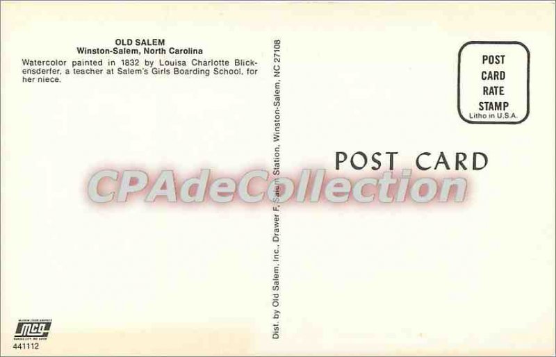 Old Postcard Old Winston Salem North Carolina