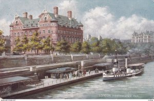 Westminster Pier, London, 1900-1910s; TUCK 7227